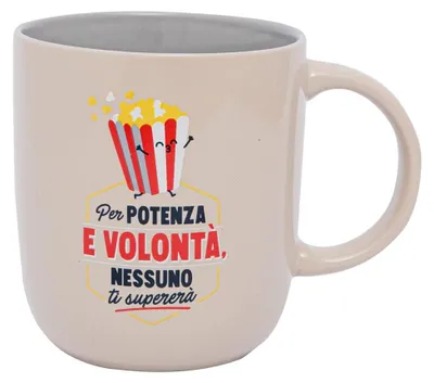 Keramikbecher mit Letterprint, 37 cl, mikrowellen- und spülmaschinengeeignet