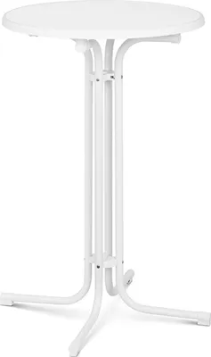 Produktbild von Royal Catering Stehtisch - Ø 70 cm - klappbar - weiß -