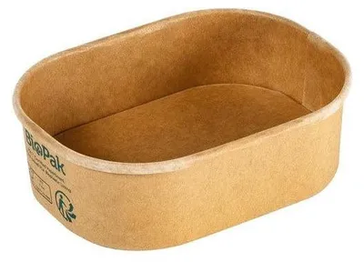 Zdjęcie produktu dla BioPak 199178, Karton, Polilaktyd (PLA), Brązowy, 0,15 l, 80 mm, 108 mm, 33 mm