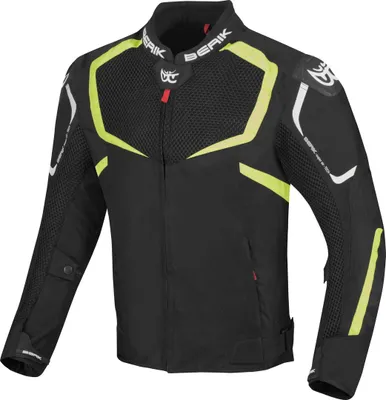 Immagine prodotto di Giacca da moto Berik X-Speed Air in tessuto, nero/bianco/giallo neon, 56