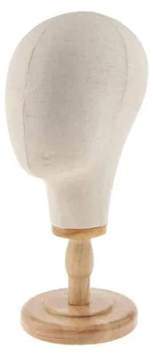 Produktbild von Mannequin Kopf 55 cm - Canvas Kopf - Übungskopf - Perückenständer - Präsentieren - Professionelles Design - Perückenständer