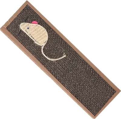 Produktbild von Pets Collection Kratzmatte für Katzen mit Katzenminze braun Sisal Karton 12,5x38x2 cm