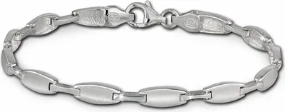Imagen del producto de Pulsera de plata de ley mate para mujer, estilo SilberDream, 19 cm, color plateado, modelo SDA429