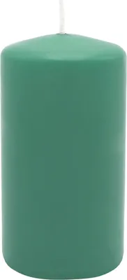 Produktbild von Stumpenkerze aus Paraffin, Smaragd, WENZEL, 150/80 mm, Brenndauer ca. 73h, selbstverlöschend