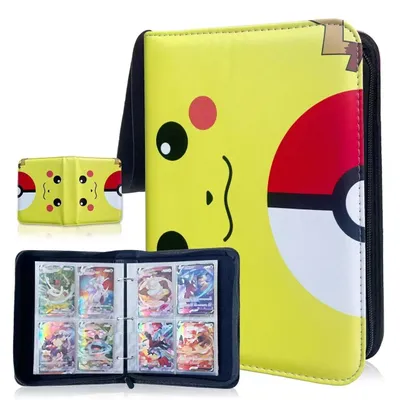Produktbild von Pokémon Sammelkarten Album, Sammelalbum für Karten, Kunstleder Sammelalbum mit Reißverschluss, 50 Seiten 400 Taschen - 4 pocket