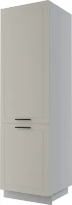 Produktbild von Vorratsschrank KVANTUM Q-D14/DP/60/207 2-türig 60cm Korpus- & Frontfarbe wählbar,vanille matt,grau