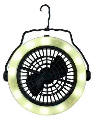 Image de Lampe Et Ventilateur à Piles, ø19,5 X 6,3 Cm