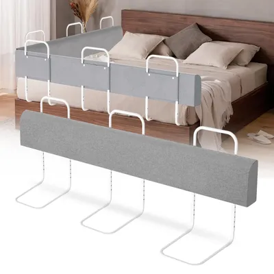 Obrázek produktu pro ISOISL, bezpečnostní zábrana na postel, 180 cm, šedá barva. Nastavitelná výška, ochranná zábrana pro postel, dětská postýlka, ochrana proti vypadnutí z postele pro rodinnou postel i dětskou postýlku