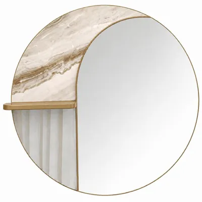 Immagine prodotto di Sideboard Spiegel Set Beige Gold Marmoroptik Holz Modern Luxus Design