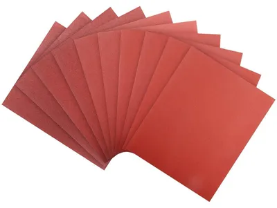 Productafbeelding van Schuurpapier set, 10 stuks, afmetingen 23 x 28 cm, korrelgroottes 80/100/120/180/320, geschikt voor grof- en fijnslijpen