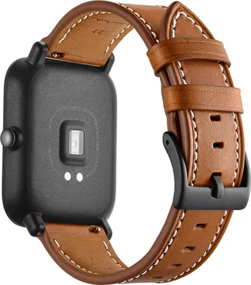 Produktbild von Strap-it Xiaomi Mi Watch Lite Lederarmband (Braun)