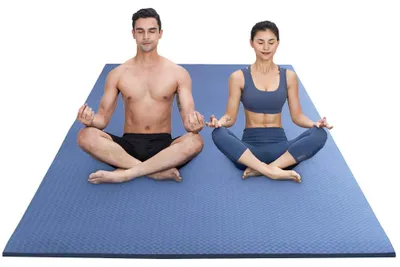 Zdjęcie produktu dla Duża mata do ćwiczeń, 200 x 130 cm, grubość 15 mm, mata do jogi, mata do ćwiczeń, materiał TPE, antypoślizgowa