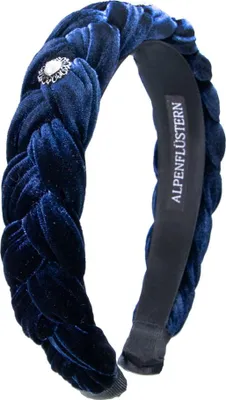 Produktbild von Samt-Haarreif Flechtoptik Helena blau