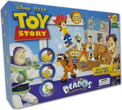 Produktbild von Beados (Bindeez) #10261 Toy Story Wasserperlen mit 3D Figuren Sprayer 500 Perlen