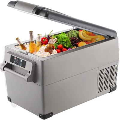 Immagine prodotto di Frigorifero per auto VEVOR, 35 l, compressore, piccolo frigorifero portatile, frigorifero per auto con scomparto congelatore, per veicoli, auto, camion, camper, barche, mini refrigeratore elettrico per guida, viaggi, pesca, uso esterno e domestico