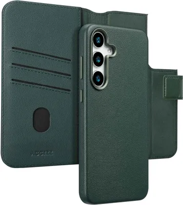 Immagine prodotto di Accezz Libreria in pelle 2-in-1 con MagSafe per Samsung Galaxy S25 Plus - Verde Cedro