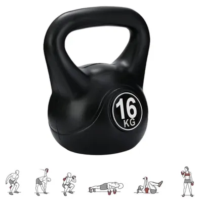 Imagen del producto de Pesas kettlebell con mango ergonómico para entrenamiento muscular en casa y en el gimnasio