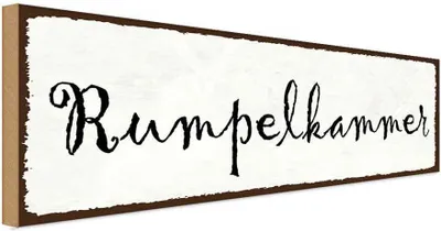 Produktbild von vianmo Holzschild 10x27 cm rumpelkammer Dekoration