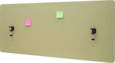 Produktbild von Akustik-Tischtrennwand MCW-G75, Büro-Sichtschutz Schreibtisch Pinnwand, doppelwandig Stoff/Textil 60x140cm grün