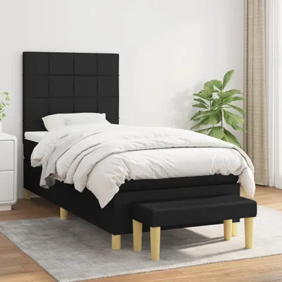 Produktbild von Maison Exclusive - Boxspringbett mit Matratze Schwarz 90x200 cm Stoff