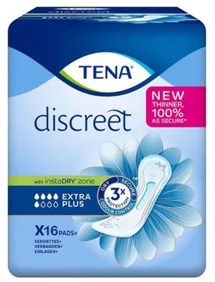 Produktbild von Saugfähige Einlagen für leichte Inkontinenz, TENA Discreet Extra Plus, 16 Stück