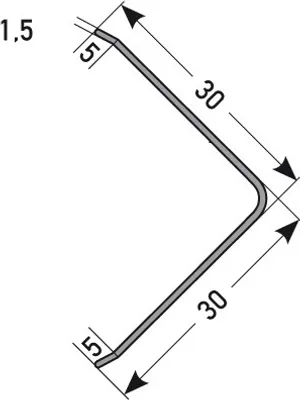 Produktbild von PROVISTON | Eckschutzwinkel | Aluminium | Alu blank | Breite 30 mm | Höhe 30 mm | Länge 1000 mm | Selbstklebend | Eckschutzprofil | Eckschutzleiste | Metallprofil | 1 Stück