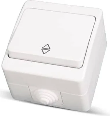 Produktbild von IP54 2-Wege Schalter Wechselschalter Feuchtraum Aufputz Weiss