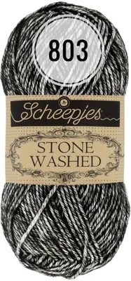 Produktbild von Scheepjes Stone Washed 50g (803) Black Onyx