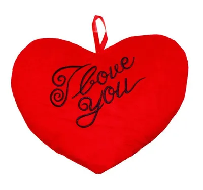 Produktbild von HAAC Plüschkissen in Herz Form Plüschherz Herzkissen Herz 30 cm Rot I love you