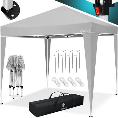 Immagine prodotto di Gazebo KESSER® 3x3 m | impermeabile | borsa per il trasporto con rotelle inclusa | sistema a scatto pop-up | protezione UV 50+ | gazebo pieghevole | tenda da giardino | tenda per feste | rinforzi in metallo
