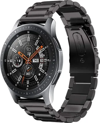 Produktbild von Strap-it Titanarmband - Kompatibel mit Samsung Galaxy Watch Armband 46mm Ersatzarmband - Titanium - Hochwertiges Material - für Smartwatch 22mm Armband Schwarz