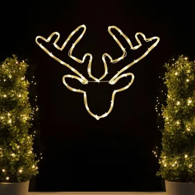 Produktbild von LED Fensterdeko Weihnachten mit Timer und Batterie  Fensterbilder beleuchtet Weihnachtsdeko innen Deko Fenster Silhouette Beleuchtetes Fensterbild
