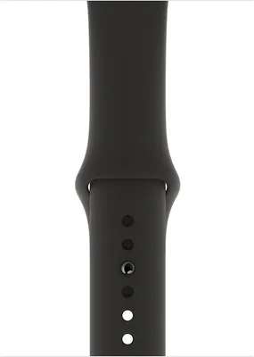Produktbild von Apple Sportarmband für Apple Watch, schwarz, aus Fluorelastomer, 44mm S/M M/L, schweiß- und wasserresistent, mit Stiftverschluss, für Sport und Alltag
