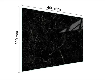 Produktbild von Schneidebrett Herdabdeckplatte Multiglasschneidplatte 40x30 cm Marmor Schwarz