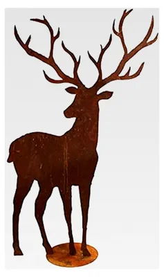 Produktbild von Große Dekofigur im Rostdesign Hirsch, 100 cm - Gartendeko