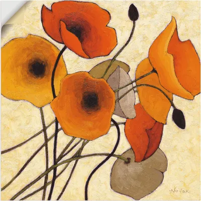 Produktbild von ARTland Wandbild, selbstklebend Kürbismohn II Größe: 70x70 cm