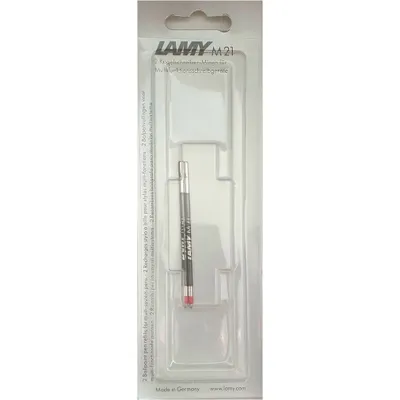 Image de 2 recharges LAMY M 21 pour stylo à bille M rouge