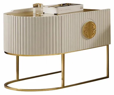 Immagine prodotto di Comodino elegante con dettagli dorati e finiture raffinate