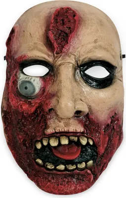 Produktbild von Halbmaske Horror hängendes Auge mit Gummizug Halloween Karneval Fasching Party