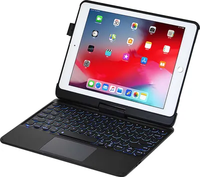 Zdjęcie produktu dla Urban Factory Lumee 360 °, AZERTY, Francuski, Panel dotykowy, Apple, iPad 10.2 (7th Gen), Czarny