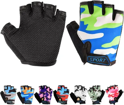 Produktbild von Kinder Halbfinger Handschuhe atmungsaktiv, rutschfest, Größe 6-12 Jahre, für Sport und Freizeit