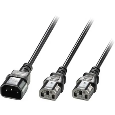 Produktbild von LINDY IEC-Netzkabel C14 an 2x IEC C13 1m
