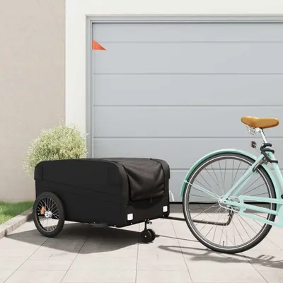 Produktbild von vidaXL Príves na bicykel čierny 45 kg železo