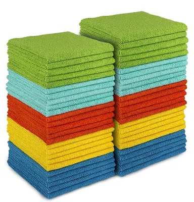 Produktbild von Mikrofasertücher, Poliertücher, Putztücher, Fenstertücher, Mikrofaser-Küchentücher, 50 Stück, 30 x 30 cm