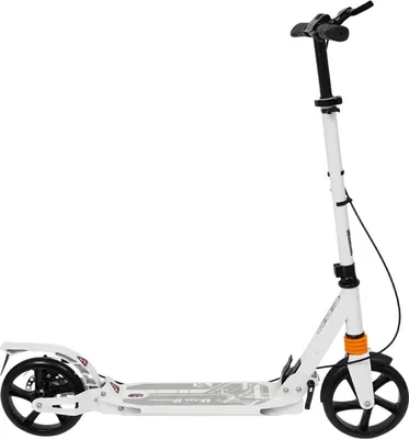 Produktbild von Klappbarer Scooter - Tretroller - Tragkraft 100 kg - 3-fach höhenverstellbar - Doppelbremse - Leichtgewicht - Anti-Rutsch-Griffe - PolyurethanRollen - Weiß