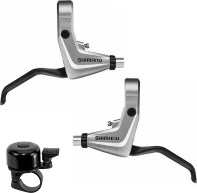 Produktbild von Shimano Bremshebel Alivio BL-T4000 silber Hebel-Set inkl. Fahrradklingel