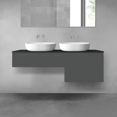 Productafbeelding van OLTENS Vernal badkamermeubelset, 3-delig, bestaande uit 2 onderkasten met lades en een consoleblad van 140 x 25,2/48,6 cm
