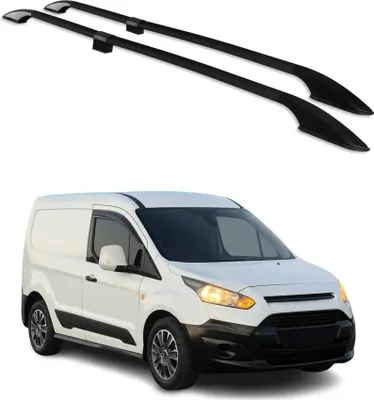 Image de Barres de toit longitudinales pour Ford Connect 2014-2021 L1 Aluminium Noir