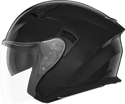 Image de NOX Casque Otwarty Jet N130 XXL Noir brillant avec mélange intégré