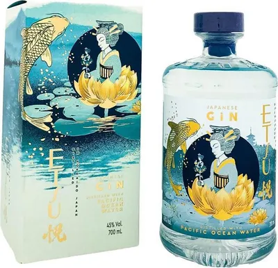 Produktbild von Etsu Pacific Ocean Water Japanese Gin + Box 700ml 45% Vol.